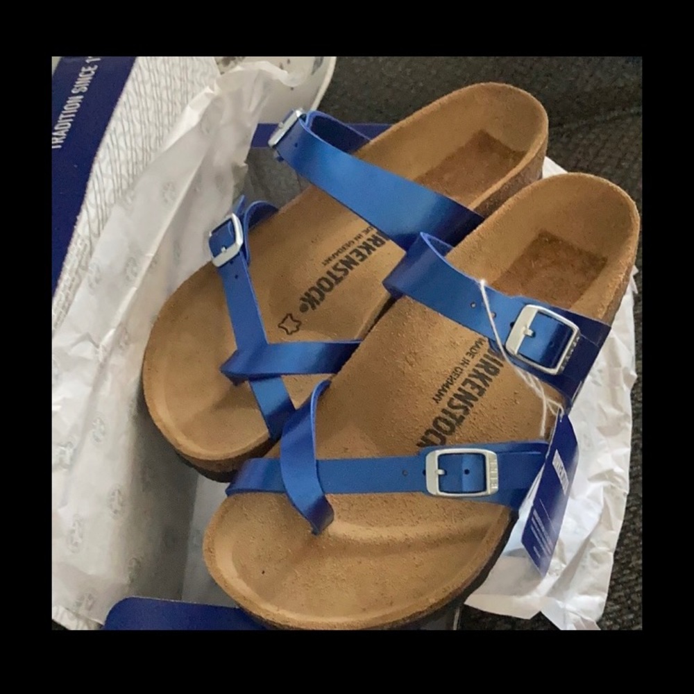 Birkenstock Mayari Metallic Blue